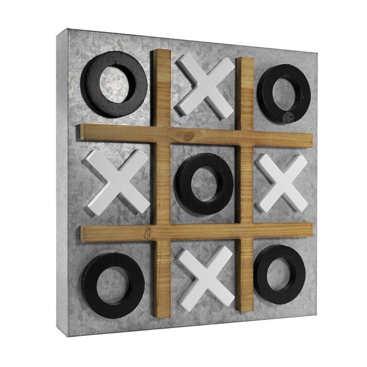 American Art Decor 2 Player Wood Tic Tac Toe & Reviews - Wayfair